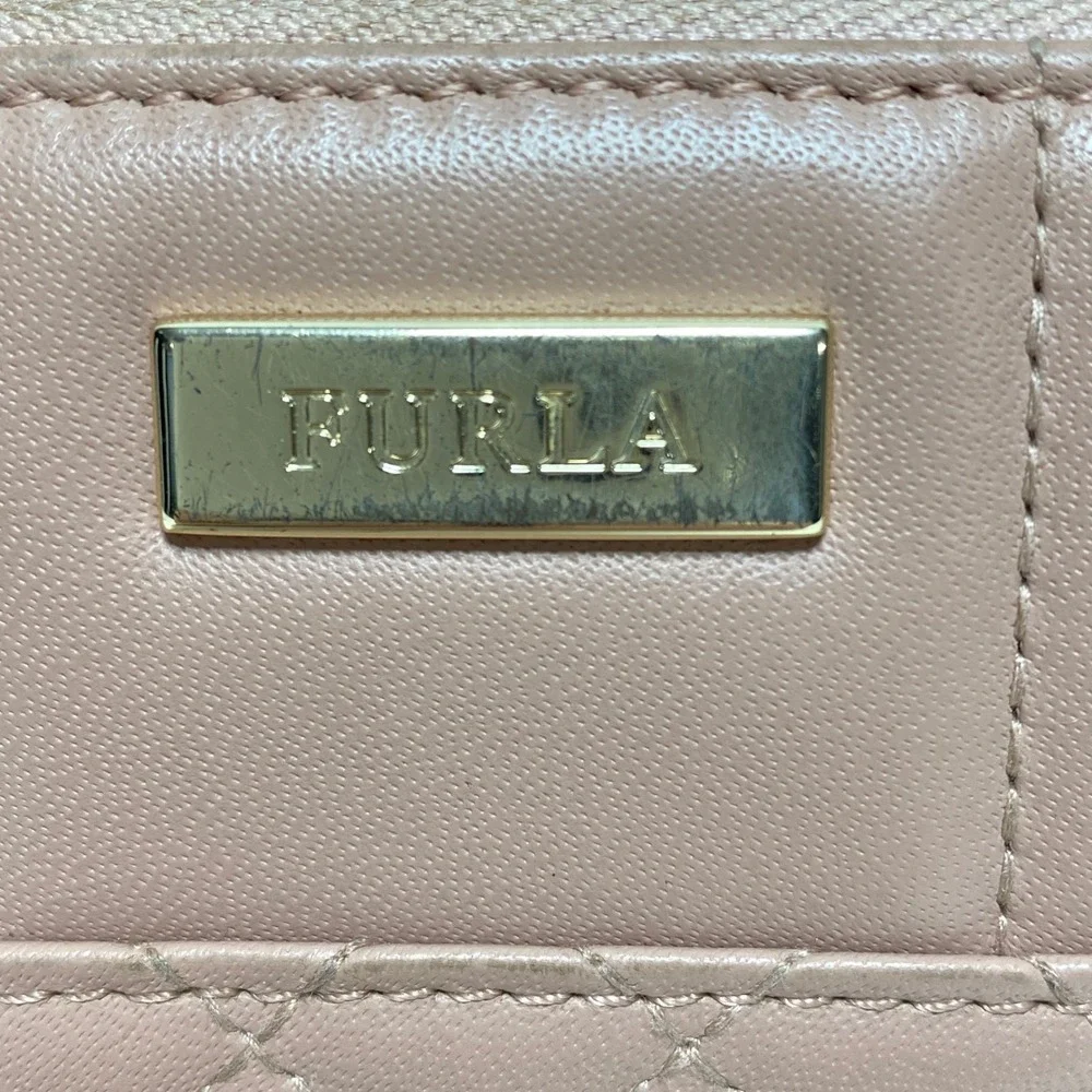 Furla Italy‎ Classic Zip Around Moonstone Quilted Wallet NIB Christmas Gift